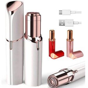 Pink Painless Electric Facial Hair Remover for Women, USB Chargeable, 18k Head